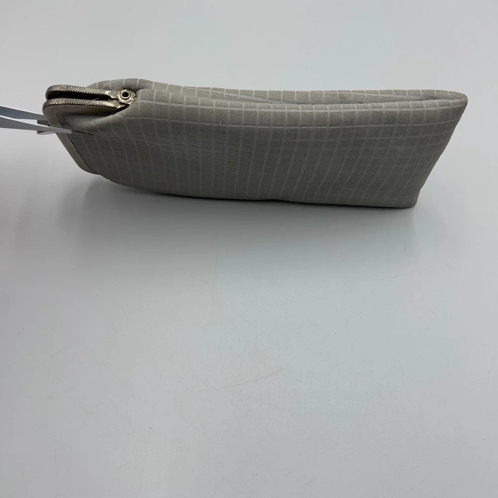 Vintage Long Gray Grid Pattern‎ Cigarette Pack Holder with Snap Closure